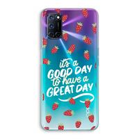 CaseCompany Don't forget to have a great day: Oppo A92 Transparant Hoesje
