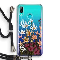 CaseCompany Painted wildflowers: Huawei P Smart (2019) Transparant Hoesje met koord