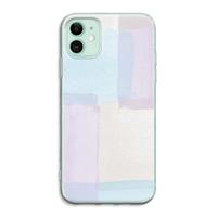 CaseCompany Square pastel: iPhone 11 Transparant Hoesje
