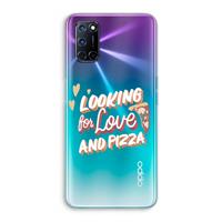 CaseCompany Pizza is the answer: Oppo A92 Transparant Hoesje