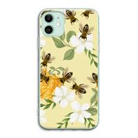 CaseCompany No flowers without bees: iPhone 11 Transparant Hoesje