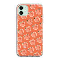 CaseCompany Just peachy: iPhone 11 Transparant Hoesje