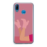 CaseCompany Pink boots: Huawei P20 Lite Transparant Hoesje