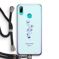 CaseCompany Bloom with grace: Huawei P Smart (2019) Transparant Hoesje met koord