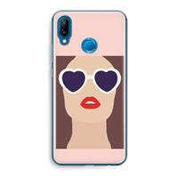 CaseCompany Red lips: Huawei P20 Lite Transparant Hoesje