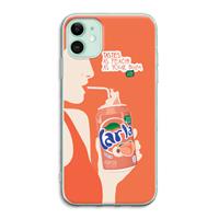 CaseCompany Peach please!: iPhone 11 Transparant Hoesje