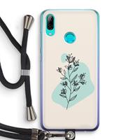 CaseCompany Violets are blue: Huawei P Smart (2019) Transparant Hoesje met koord