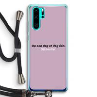 CaseCompany gij beslist: Huawei P30 Pro Transparant Hoesje met koord