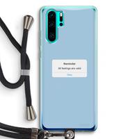 CaseCompany Reminder: Huawei P30 Pro Transparant Hoesje met koord