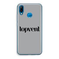 CaseCompany Topvent Grijs Zwart: Huawei P20 Lite Transparant Hoesje