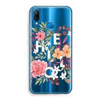 CaseCompany Hello in flowers: Huawei P20 Lite Transparant Hoesje