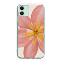 CaseCompany Pink Ellila Flower: iPhone 11 Transparant Hoesje