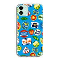 CaseCompany Fruitsticker: iPhone 11 Transparant Hoesje