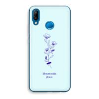 CaseCompany Bloom with grace: Huawei P20 Lite Transparant Hoesje