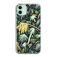 CaseCompany Tropical Palms Dark: iPhone 11 Transparant Hoesje