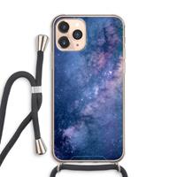 CaseCompany Nebula: iPhone 11 Pro Max Transparant Hoesje met koord