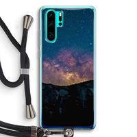 CaseCompany Travel to space: Huawei P30 Pro Transparant Hoesje met koord