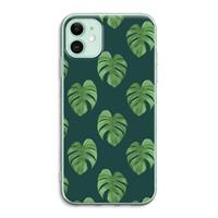 CaseCompany Monstera leaves: iPhone 11 Transparant Hoesje