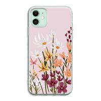 CaseCompany Painted wildflowers: iPhone 11 Transparant Hoesje