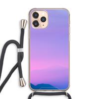 CaseCompany Sunset pastel: iPhone 11 Pro Max Transparant Hoesje met koord