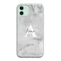 CaseCompany Ivory Marble: iPhone 11 Transparant Hoesje