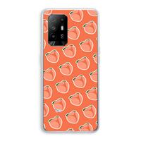 CaseCompany Just peachy: Oppo A95 5G Transparant Hoesje