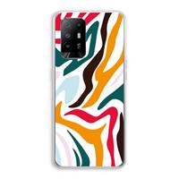CaseCompany Colored Zebra: Oppo A95 5G Transparant Hoesje