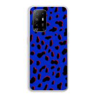 CaseCompany Blue Leopard: Oppo A95 5G Transparant Hoesje