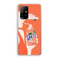 CaseCompany Peach please!: Oppo A95 5G Transparant Hoesje