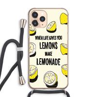 CaseCompany Lemonade: iPhone 11 Pro Max Transparant Hoesje met koord