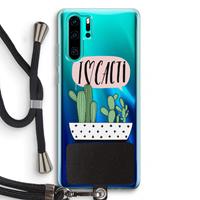 CaseCompany I love cacti: Huawei P30 Pro Transparant Hoesje met koord