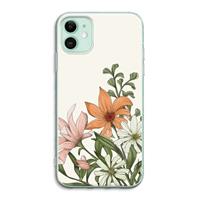CaseCompany Floral bouquet: iPhone 11 Transparant Hoesje