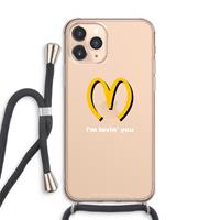 CaseCompany I'm lovin' you: iPhone 11 Pro Max Transparant Hoesje met koord