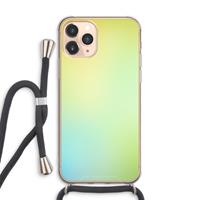 CaseCompany Minty mist pastel: iPhone 11 Pro Max Transparant Hoesje met koord