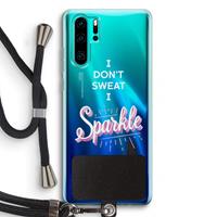 CaseCompany Sparkle quote: Huawei P30 Pro Transparant Hoesje met koord