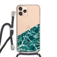 CaseCompany Weerkaatsing water: iPhone 11 Pro Max Transparant Hoesje met koord