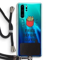 CaseCompany Fries before guys: Huawei P30 Pro Transparant Hoesje met koord
