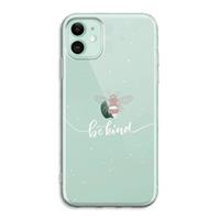 CaseCompany Be(e) kind: iPhone 11 Transparant Hoesje