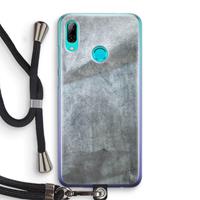 CaseCompany Grey Stone: Huawei P Smart (2019) Transparant Hoesje met koord