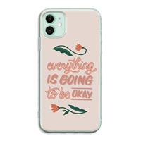 CaseCompany Optimistic flower girl: iPhone 11 Transparant Hoesje