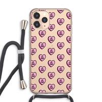 CaseCompany GIRL POWER: iPhone 11 Pro Max Transparant Hoesje met koord