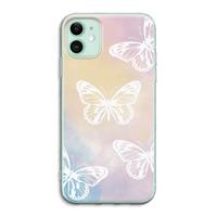 CaseCompany White butterfly: iPhone 11 Transparant Hoesje