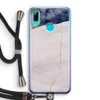 CaseCompany Stone White: Huawei P Smart (2019) Transparant Hoesje met koord