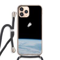 CaseCompany Alone in Space: iPhone 11 Pro Max Transparant Hoesje met koord