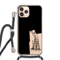 CaseCompany Musketon Painter: iPhone 11 Pro Max Transparant Hoesje met koord