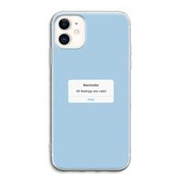 CaseCompany Reminder: iPhone 11 Transparant Hoesje