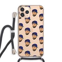 CaseCompany Drake Away: iPhone 11 Pro Max Transparant Hoesje met koord