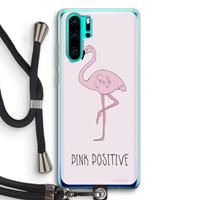 CaseCompany Pink positive: Huawei P30 Pro Transparant Hoesje met koord