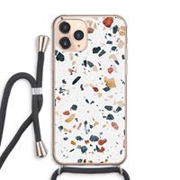 CaseCompany Terrazzo N°4: iPhone 11 Pro Max Transparant Hoesje met koord