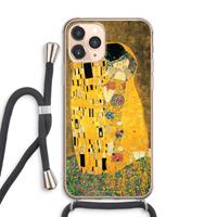 CaseCompany Der Kuss: iPhone 11 Pro Max Transparant Hoesje met koord